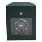 Wolf British Racing Single Watch Winder with Storage Green 792141