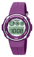 Lorus Ladies Digital Watch with Purple Plastic Strap R2379DX9