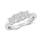 9ct White Gold Diamond Dress Ring 0.29 CT
