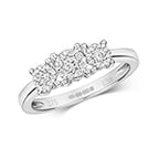 9ct White Gold Diamond Dress Ring 0.29 CT