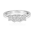 9ct White Gold Diamond Dress Ring 0.29 CT