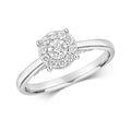 9ct White Gold Diamond Engagement Ring 0.28 CT