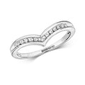 9ct White Gold Diamond Dress Ring 0.1 CT