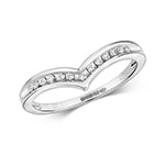 9ct White Gold Diamond Dress Ring 0.1 CT