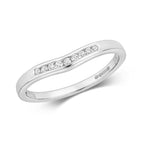 9ct White Gold Diamond Dress Ring 0.1 CT