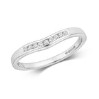9ct White Gold Diamond Dress Ring 0.1 CT