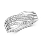 9ct White Gold Diamond Dress Ring 0.1 CT