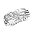 9ct White Gold Diamond Dress Ring 0.1 CT