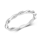 9ct White Gold Diamond Dress Ring 0.1 CT