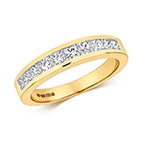 18ct Yellow Gold Diamond Wedding Band Ring 1 CT