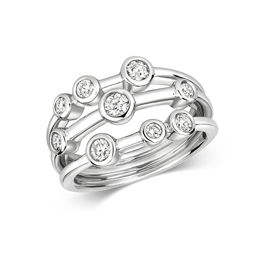 18ct White Gold Diamond Dress Ring 0.5 CT