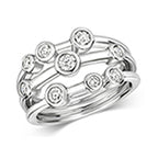 18ct White Gold Diamond Dress Ring 0.5 CT