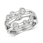 18ct White Gold Diamond Dress Ring 0.5 CT