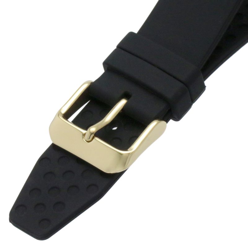 Lorus Ladies Watch with Black Dial and Black Rubber Strap RG267TX9