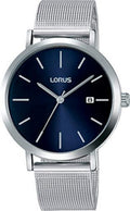 Lorus Mens Watch with Blue Dial and Silver Strap RH941JX9