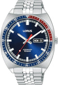 Lorus Mens Automatic Watch with Blue Dial and Silver Bracelet RL445BX9