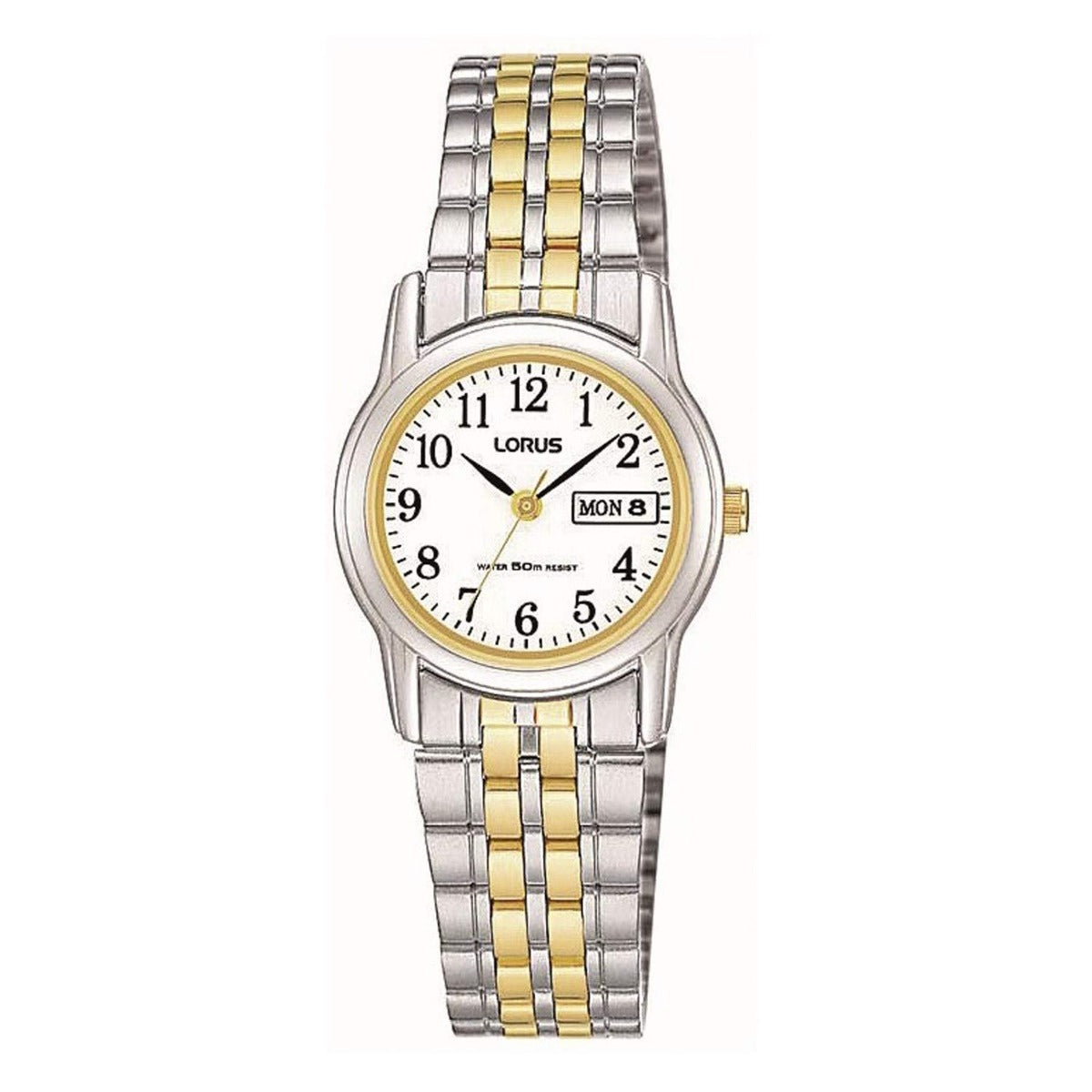 Lorus Ladies Watch With White Dial & Two Tone Bracelet RXU11AX9