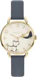 RADLEY Ladies Watch with Gold Dial and Blue Leather Strap RY21474