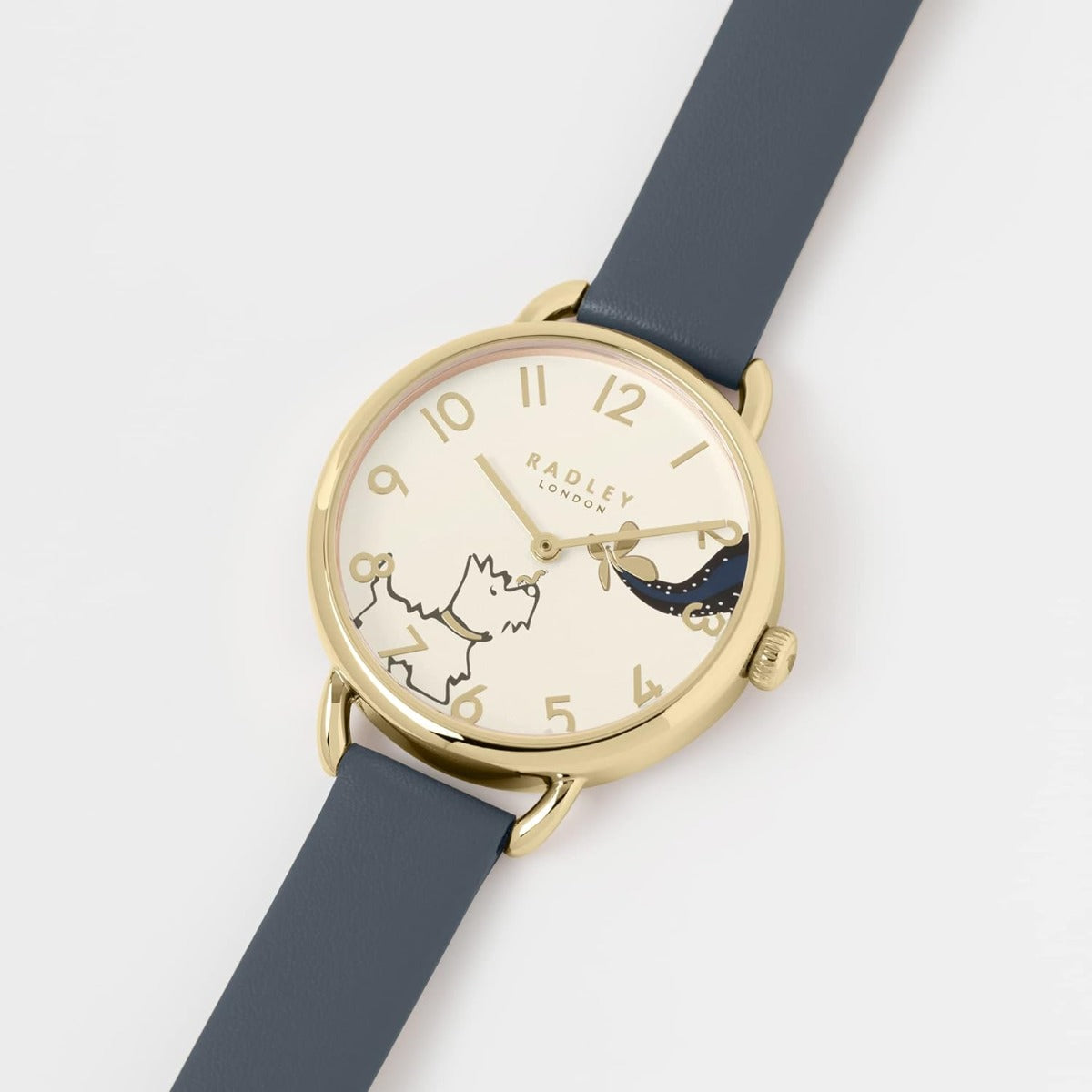 RADLEY Ladies Watch with Gold Dial and Blue Leather Strap RY21474