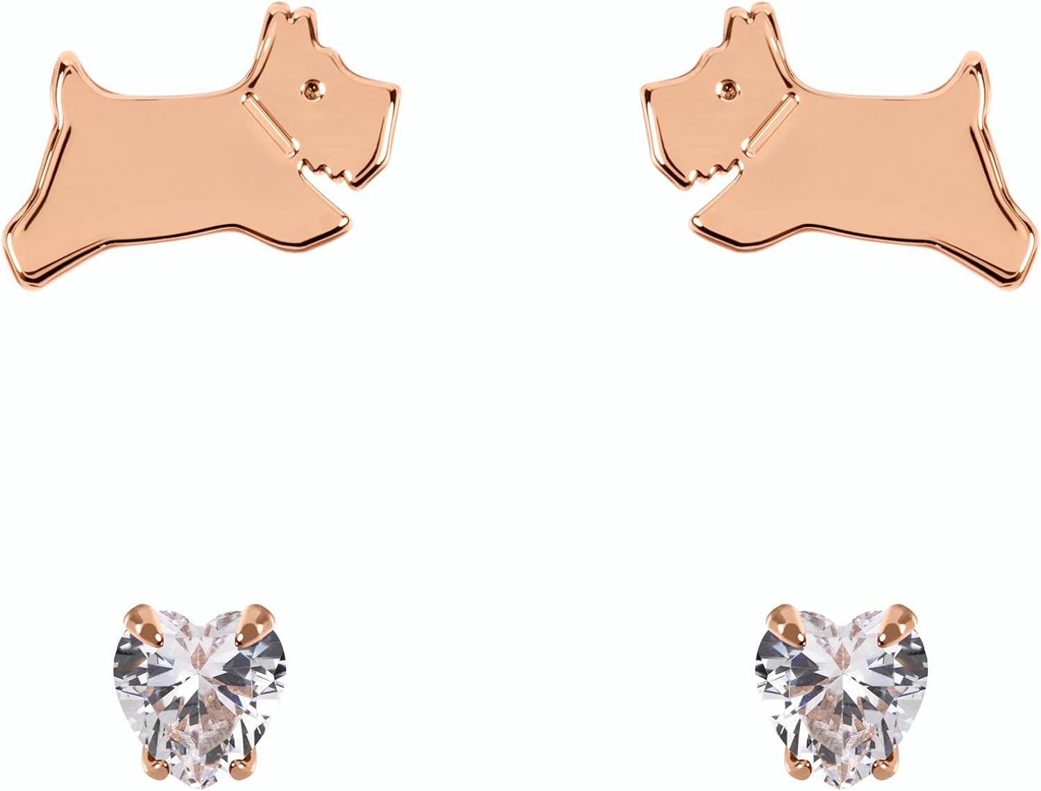 Radley Ladies 18ct Rose Gold Plated Sterling Silver Earrings RYJ1260