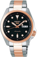 Seiko 5 Sports Mens Automatic Watch with Silver and Rose Gold Bracelet SRPE58K1 **REFURBISHED**