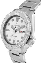 Seiko 5 Sports Men's Automatic Watch with Silver Dial and Silver Stainless Steel Bracelet SRPE71K1