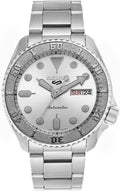 Seiko 5 Sports Men's Automatic Watch with Silver Dial and Silver Stainless Steel Bracelet SRPE71K1