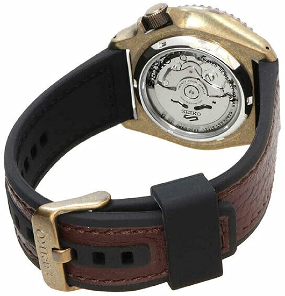 Seiko 5 Sports Mens Automatic Watch with Black Dial and Black Strap SRPE80K1