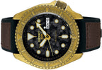 Seiko 5 Sports Mens Automatic Watch with Black Dial and Black Strap SRPE80K1