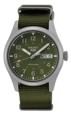 Seiko 5 Sports Gents Automatic Watch with Green Dial and Green Nylon Strap SRPG33K1