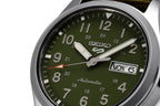 Seiko 5 Sports Gents Automatic Watch with Green Dial and Green Nylon Strap SRPG33K1