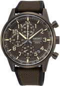 Seiko Men's Chronograph Watch with Canvas Strap SSB371P1