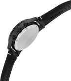 Seiko Mens Watch with Black Dial & Black Leather Strap SSB421P1