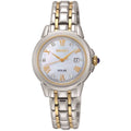 Seiko Womens Solar 5 Diamonds Two Tone SUT244P9