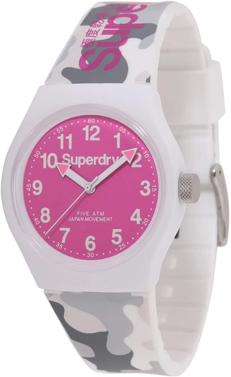 Superdry Mens Watch with White Camo Strap SYG164EP