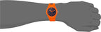 Superdry Mens Watch with Black Dial and Orange Silicone Strap SYG164O