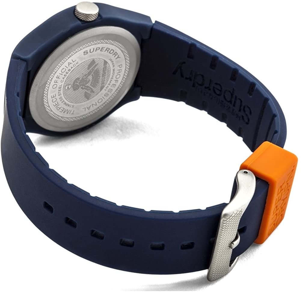 Superdry Men's Watch with Blue Silicone Strap SYG198UO **REFURBISHED**