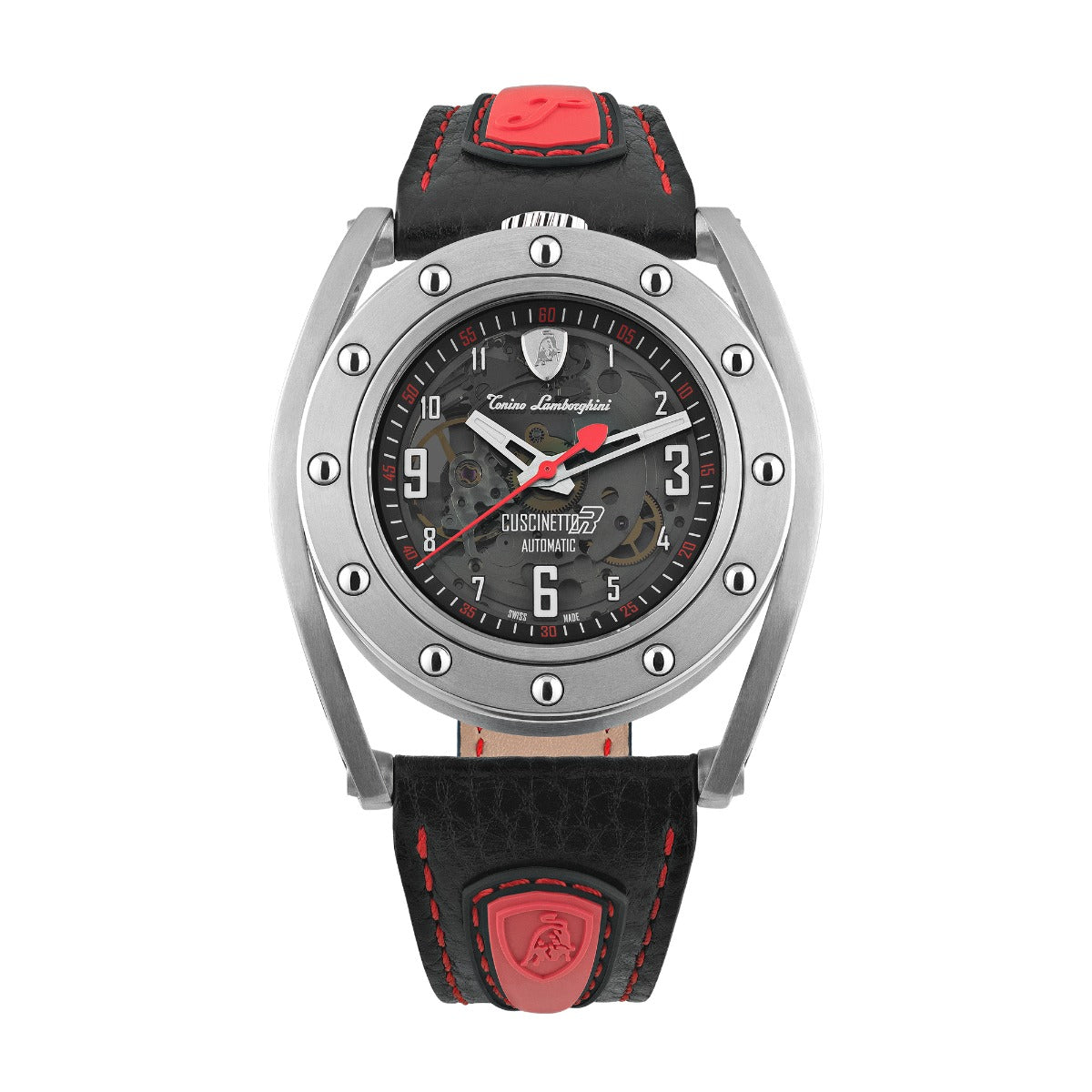 Tonino Lamborghini Cuscinetto R Men's Watch with Black Leather Strap TLF-T02-2