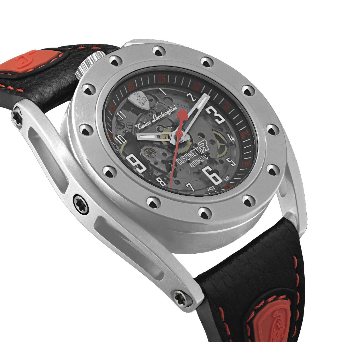 Tonino Lamborghini Cuscinetto R Men's Watch with Black Leather Strap TLF-T02-2