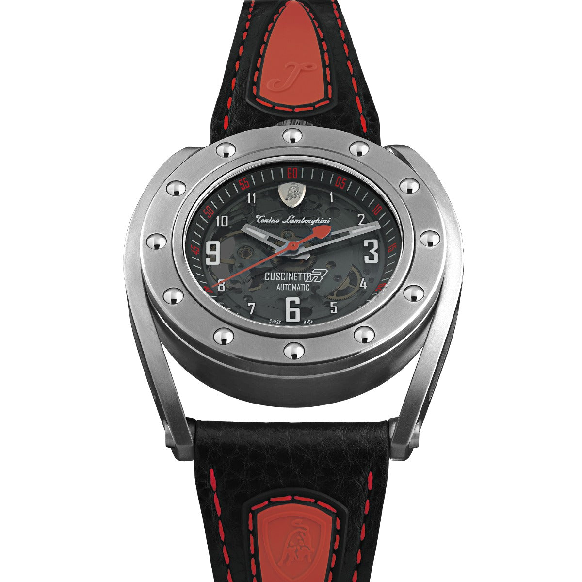 Tonino Lamborghini Cuscinetto R Men's Watch with Black Leather Strap TLF-T02-2