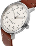 Timex Mens Watch with Cream Dial and Tan Leather Strap TW2R25600