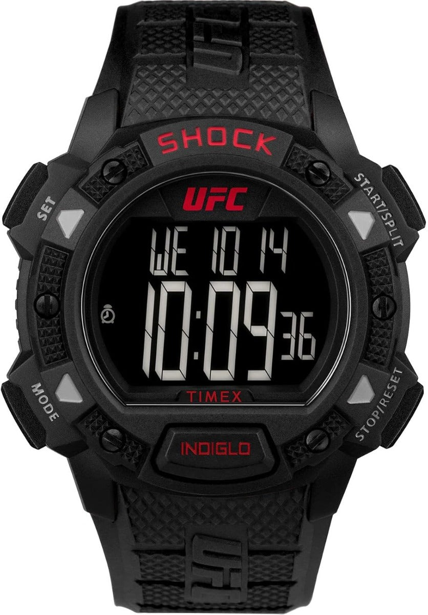 Timex Mens Digital Watch with Black Dial and Black Strap TW4B27400