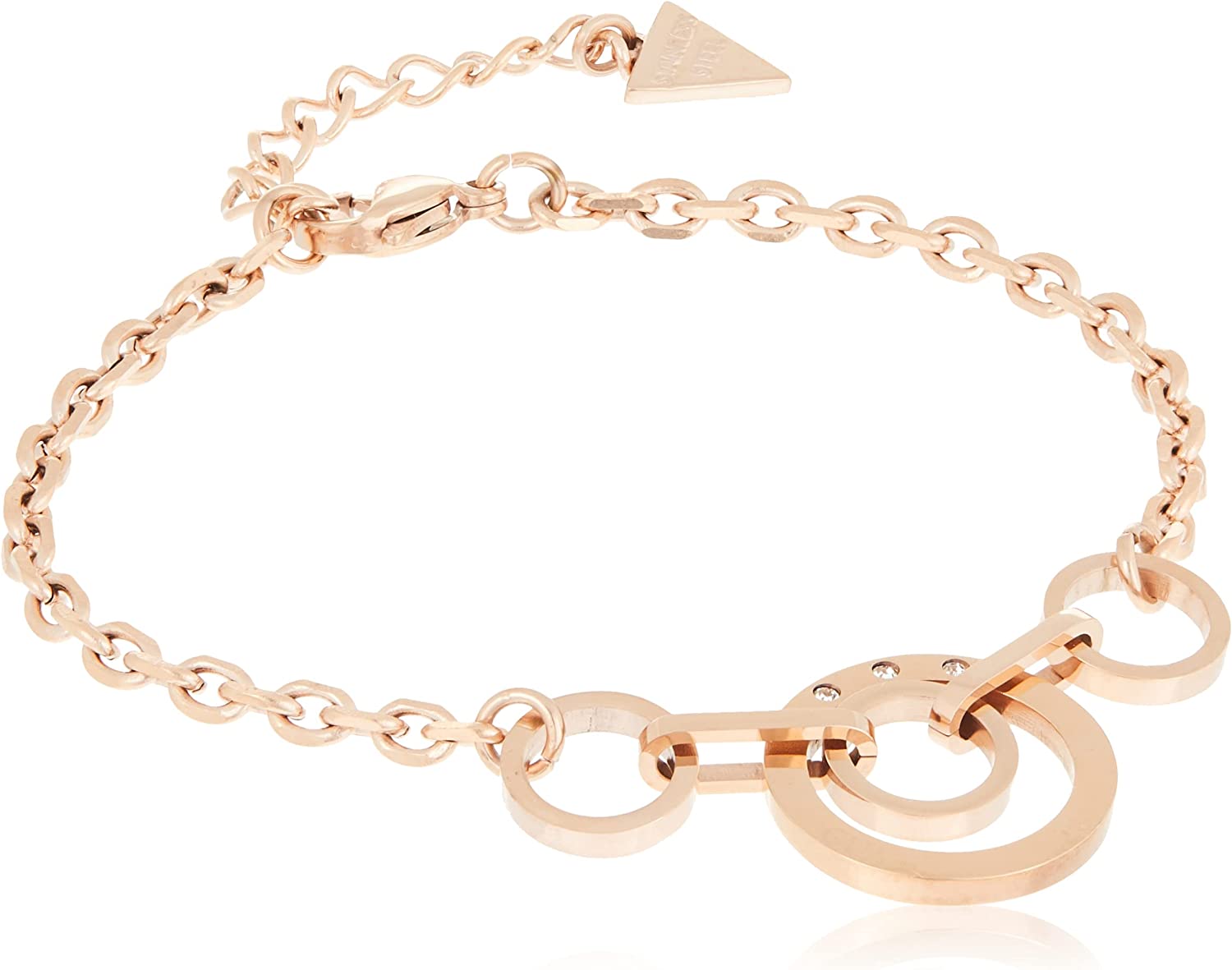 Guess Eternal Circles Ladies Rose Gold Plated Bracelet UBB29029-L