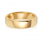 9ct Yellow Gold 5mm Soft Court Wedding Band