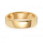 9ct Yellow Gold 5mm Soft Court Wedding Band
