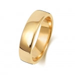 9ct Yellow Gold 5mm Soft Court Wedding Band
