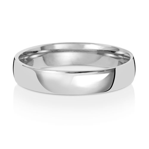 Platinum 4mm Court Wedding Band