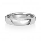 Platinum 4mm Court Wedding Band