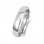 Platinum 4mm Court Wedding Band