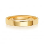 18ct Yellow Gold 3mm Flat Court Wedding Band